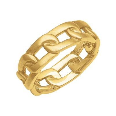 14k Yellow Gold Horizontal Link Band Size 10.0