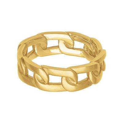 14k Yellow Gold Horizontal Link Band Size 10.0