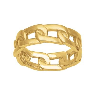 14k Yellow Gold Horizontal Link Band Size 10.0