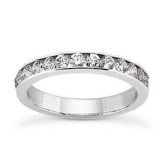 14k White Gold 0.77 Ct Round Diamond Band