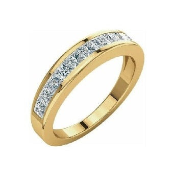 14k Yellow Gold 0.49 Ct Princess Cut Graduating Diamond Band