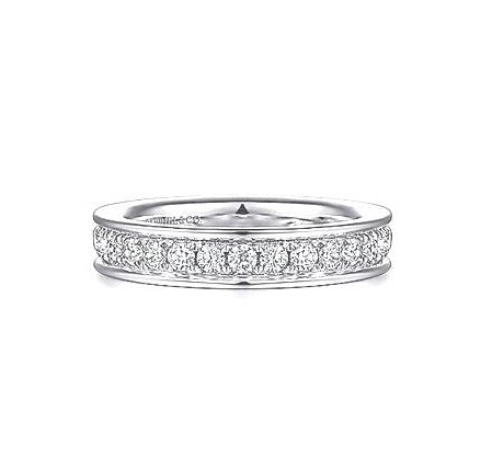 14k White Gold 0.56 Ct Diamond Wedding Band