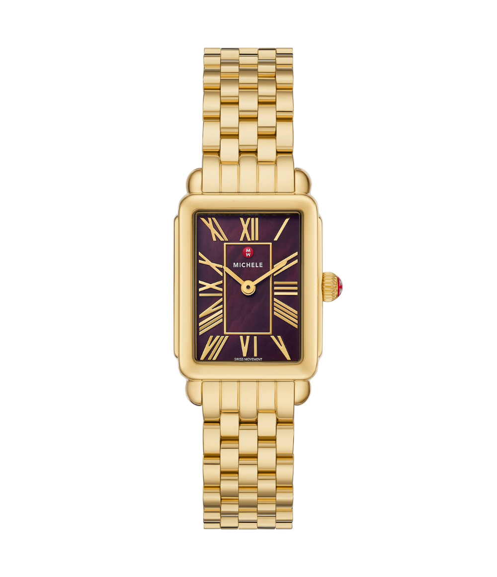 Michele Deco Park 18K Gold-Plated Watch