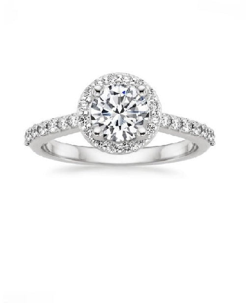 14k White Gold 0.70 Total Weight Diamond Ring