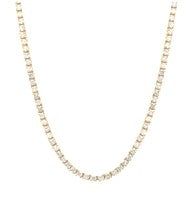 14k Yellow Gold 6.89Ct FG SI Lab Grown Diamond Necklace with 185 Diamonds