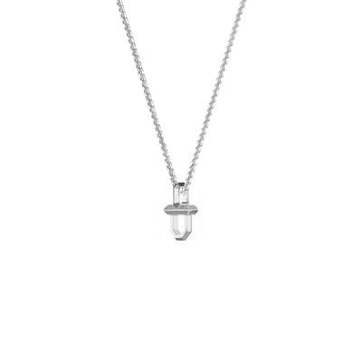 22 Inch Shield Sterling Silver Box Chain with Shield  Sterling Silver Design 22.72mm Pendant with Polished Finish