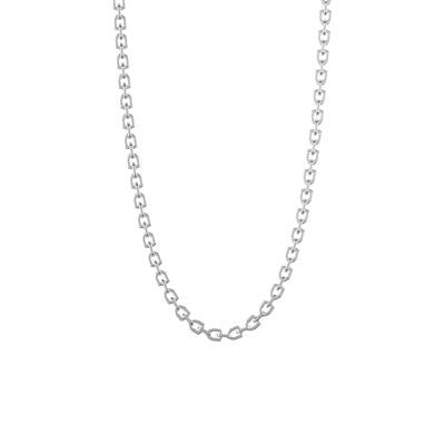 22 Inch Essentials Sterling Silver Curb Chain Necklace with Polished Finish and 9MM Clasp