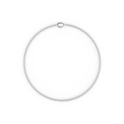 22 Inch Essentials Sterling Silver Curb Chain Necklace with Polished Finish and 9MM Clasp