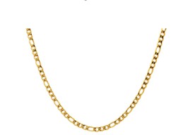 Stainless Steel 4mm Gold Plated Figaro Chain