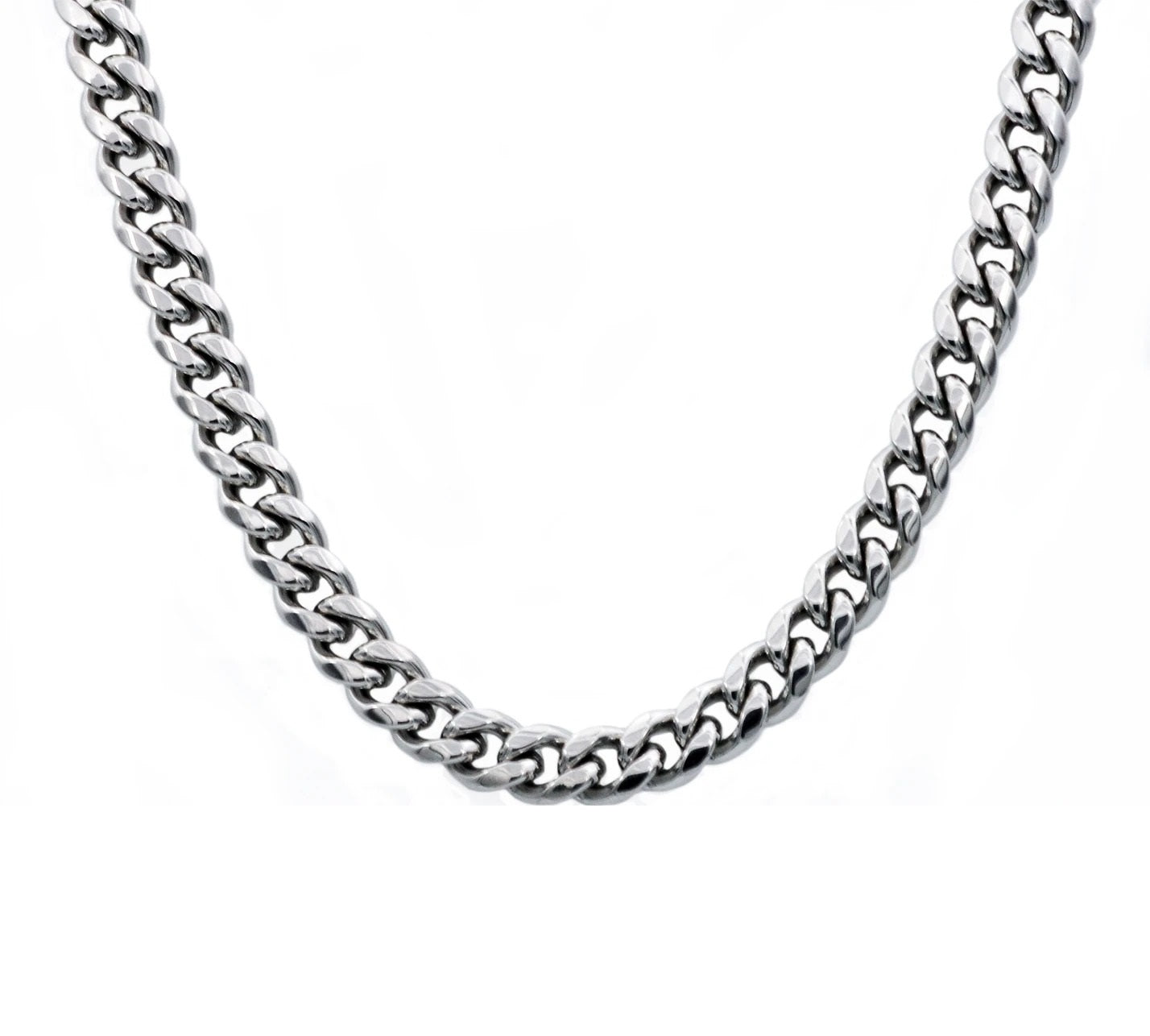 Stainless Steel Mens 5mm Miami Cuban Chain 24 Inch Long