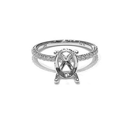 14k White Gold 0.28Ct Lab Grown Diamond Mounting