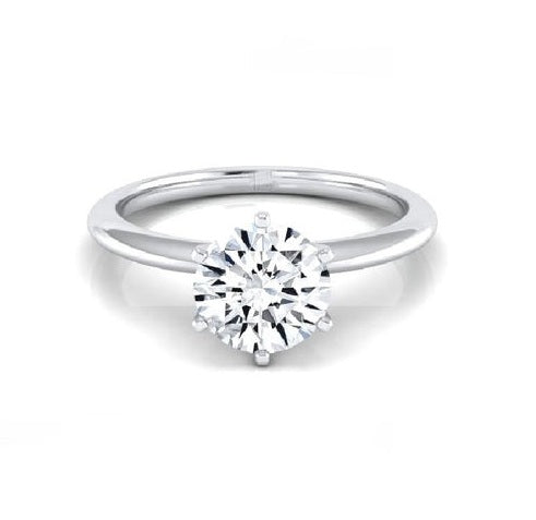 14k White Gold 0.90 Ct VS2 F GIA Diamond Ring