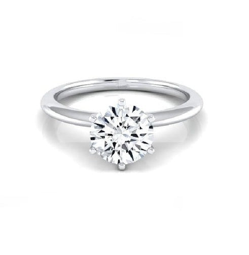 14k White Gold 0.90 Ct VS2 F GIA Diamond Ring
