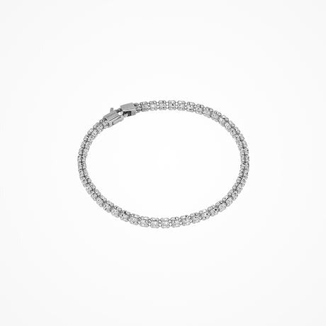 Sterling Silver Infinity Frames Rhodium Plated Bracelet 7 Inch Long