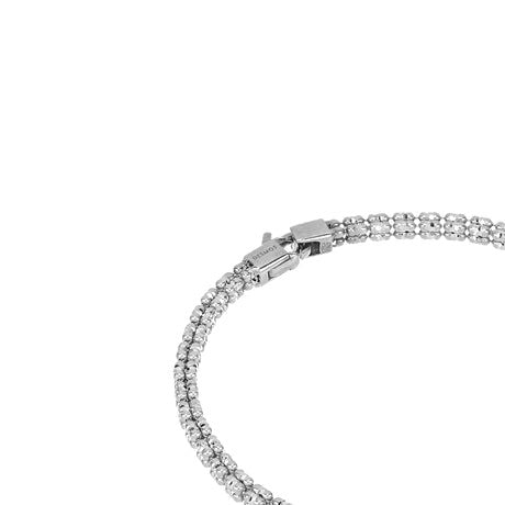 Sterling Silver Infinity Frames Rhodium Plated Bracelet 7 Inch Long