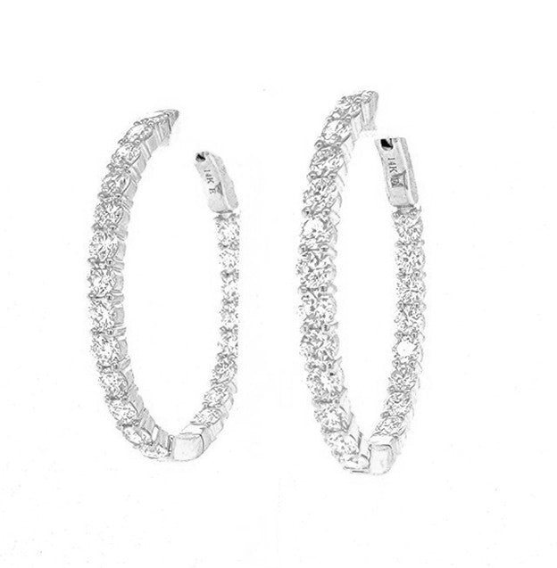 14k White Gold 4.26Cts Lab Grown Diamond with 38 Diamonds