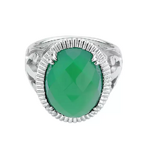 Load image into Gallery viewer, Gabriel Sterling Silver Green Onyx Ring
