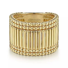 Load image into Gallery viewer, 14K Yellow Gold Bujukan Wide Band Ring
