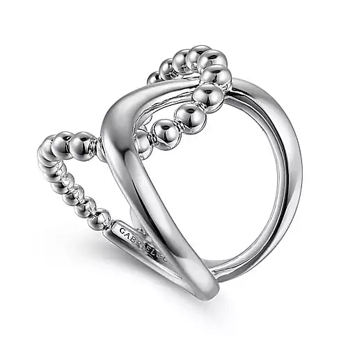 Gabriel Sterling Silver Bujukan Interlocking Ring, Size 6.5