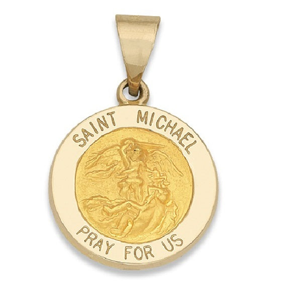 14k Yellow Gold 22 MM Saint Michael Medal