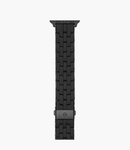Michele 38/40/41mm and 42/44/45/49mm Black Silicone-Wrapped Bracelet Band for Apple Watch