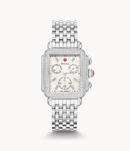 Load image into Gallery viewer, Michele Deco Stainless Diamond Dial and Bezel Watch
