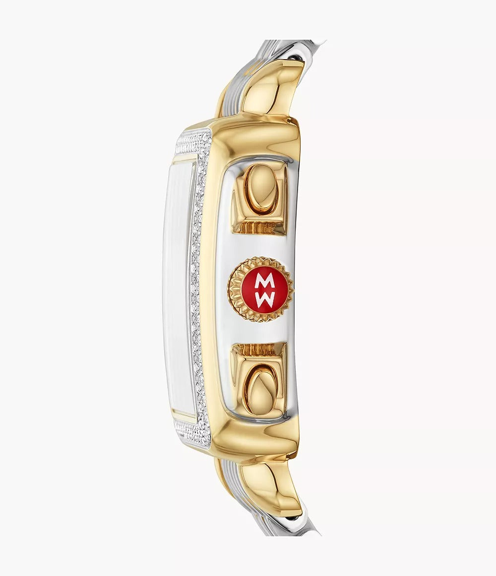 Michele Deco Two-Tone 18K Gold-Plated 0.65Ct Diamond Watch