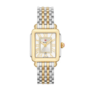 Michele Deco Madison Mid Two-Tone 18K Gold Plated Diamond Dial Watch