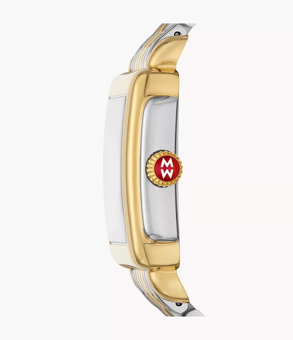 Michele Deco Madison Mid Two-Tone 18K Gold-Plated Diamond Watch
