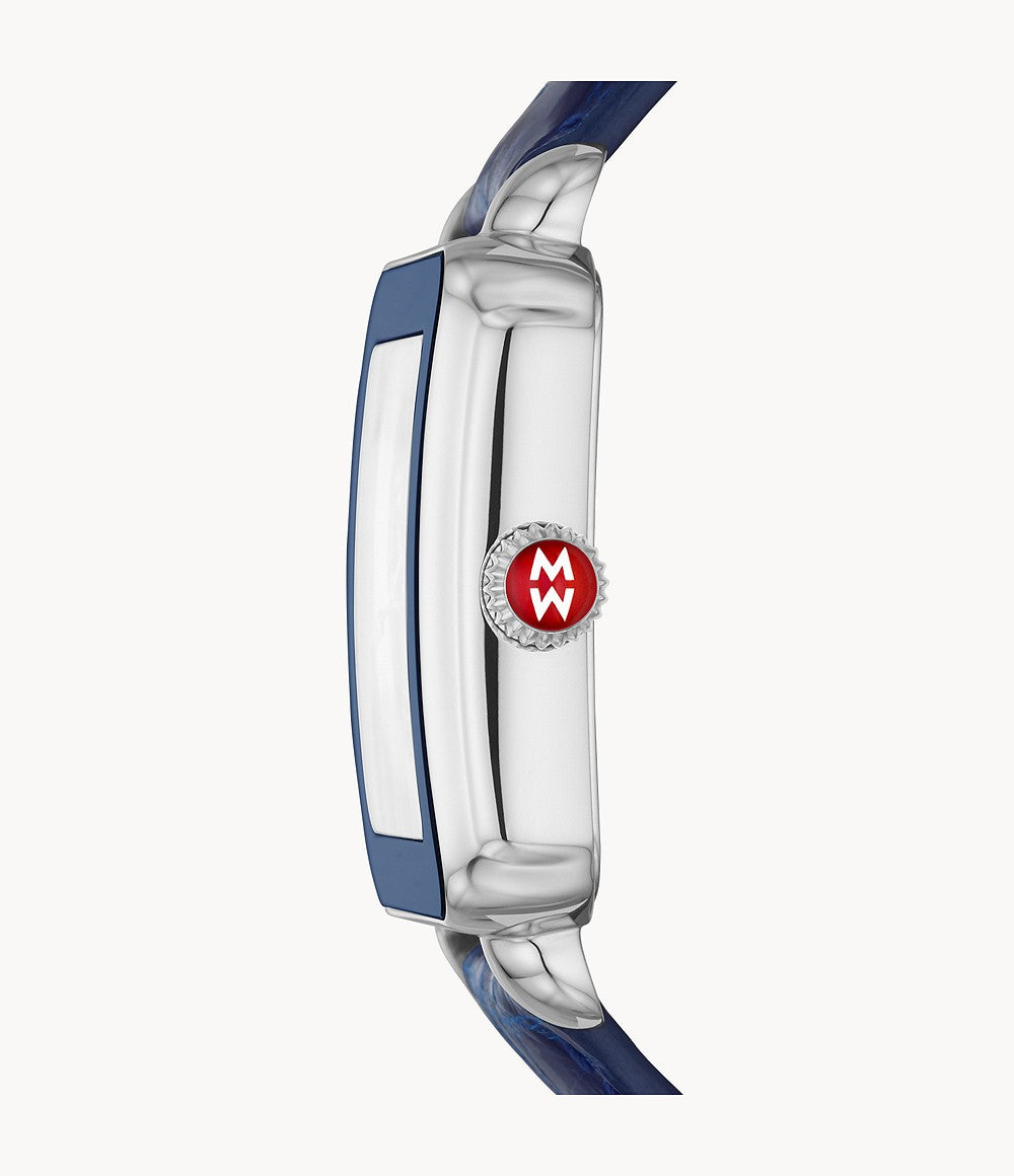Michele Deco Sport Blue Topaz Indexes, Blue Strap