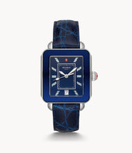 Load image into Gallery viewer, Michele Deco Sport Blue Topaz Indexes, Blue Strap
