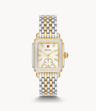 Load image into Gallery viewer, Michele Deco Mid Two-Tone 18K Plate Gold Diamond Dial and Bezel Watch
