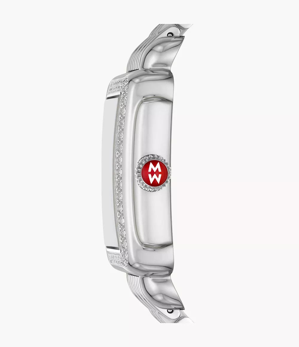 Michele Deco Mid Stainless Steel Diamond Watch