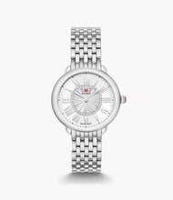 Load image into Gallery viewer, Michele Serein Mid Size Stainless Diamond Dial Watch
