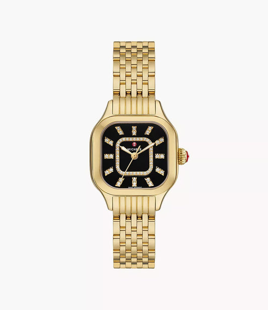 Michele Meggie 18K Gold-Plated Diamond Watch