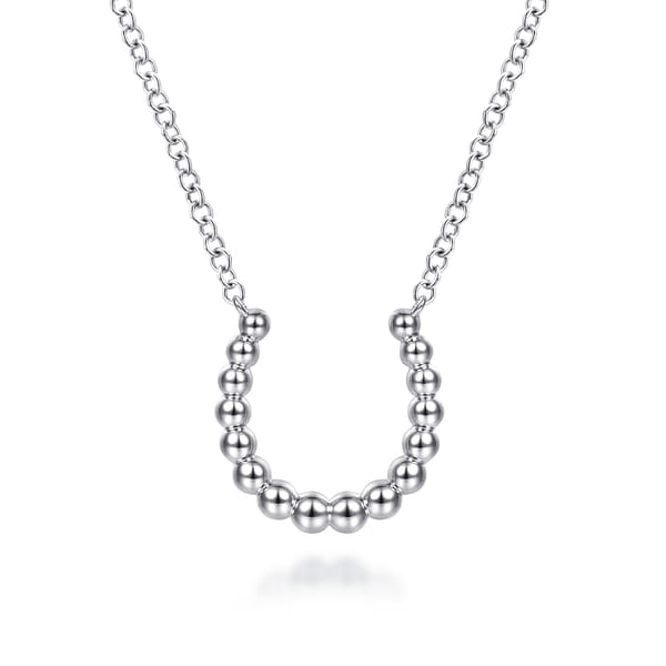 Sterling Silver Bujukan Bead Horseshoe Necklace