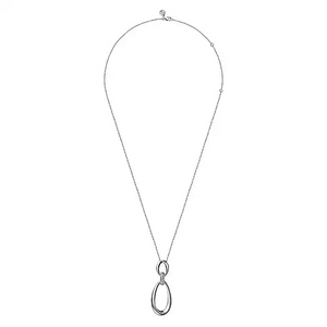Sterling Silver Bujukan Drop Pendant Necklace