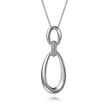 Load image into Gallery viewer, Sterling Silver Bujukan Drop Pendant Necklace
