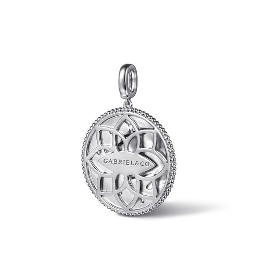 Gabriel Sterling Silver White Sapphire Bujukan Taurus Medallion