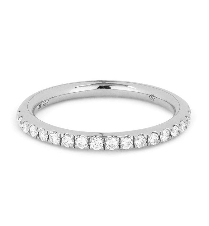14K White Gold .28Ct Diamond Wedding Band