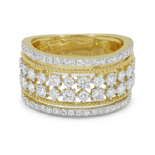 Load image into Gallery viewer, 14k Yellow Gold 1.41Ct Diamond Ring with 4 rows of Diamonds

