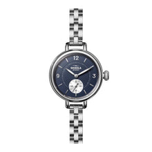Load image into Gallery viewer, Shinola Birdy 34MM, Midnight Blue Dial, Coin Edge, Stainless Steel Bracelet

