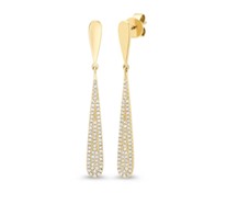 14k Yellow Gold 0.31Ct Diamond Dangle Earring