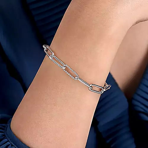 Gabriel Sterling Silver Bujukan Link Bracelet