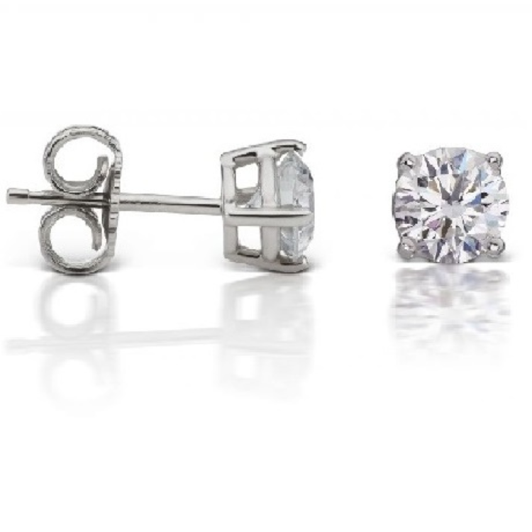 14k White Gold 1.65Ct Diamond Stud Earring