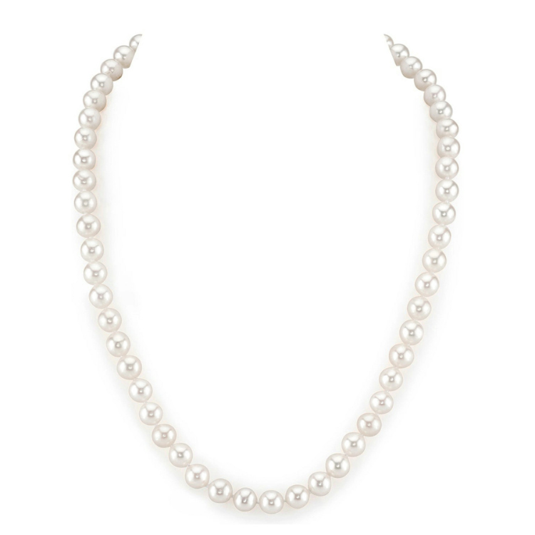 14k Yellow Gold 24" 6.0*6.5mm Culture Pearl Necklace