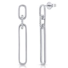 Load image into Gallery viewer, 14k Gold 0.08Ct Diamond Dangle Drop Earring, available in White, Rose and Yellow Gold

