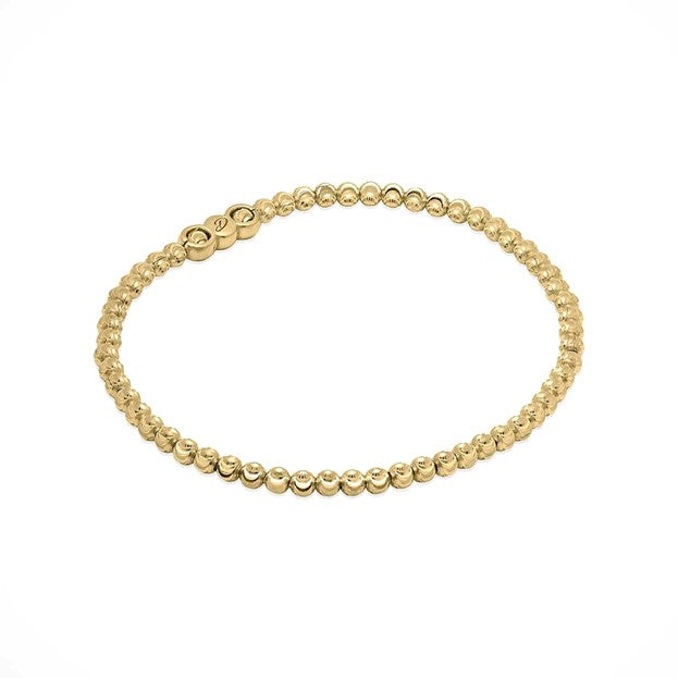 Sterling Silver Elastic Moon Bracelet 7 Inch Long, available in Rhodium Plated and Gold Plated