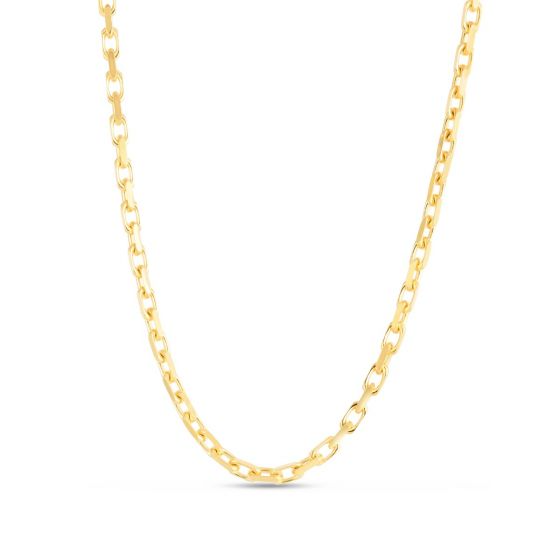 14K Yellow Gold 2.5mm 12.3 Grams French Cable Chain with Lobster Clasp 20 Inch Long