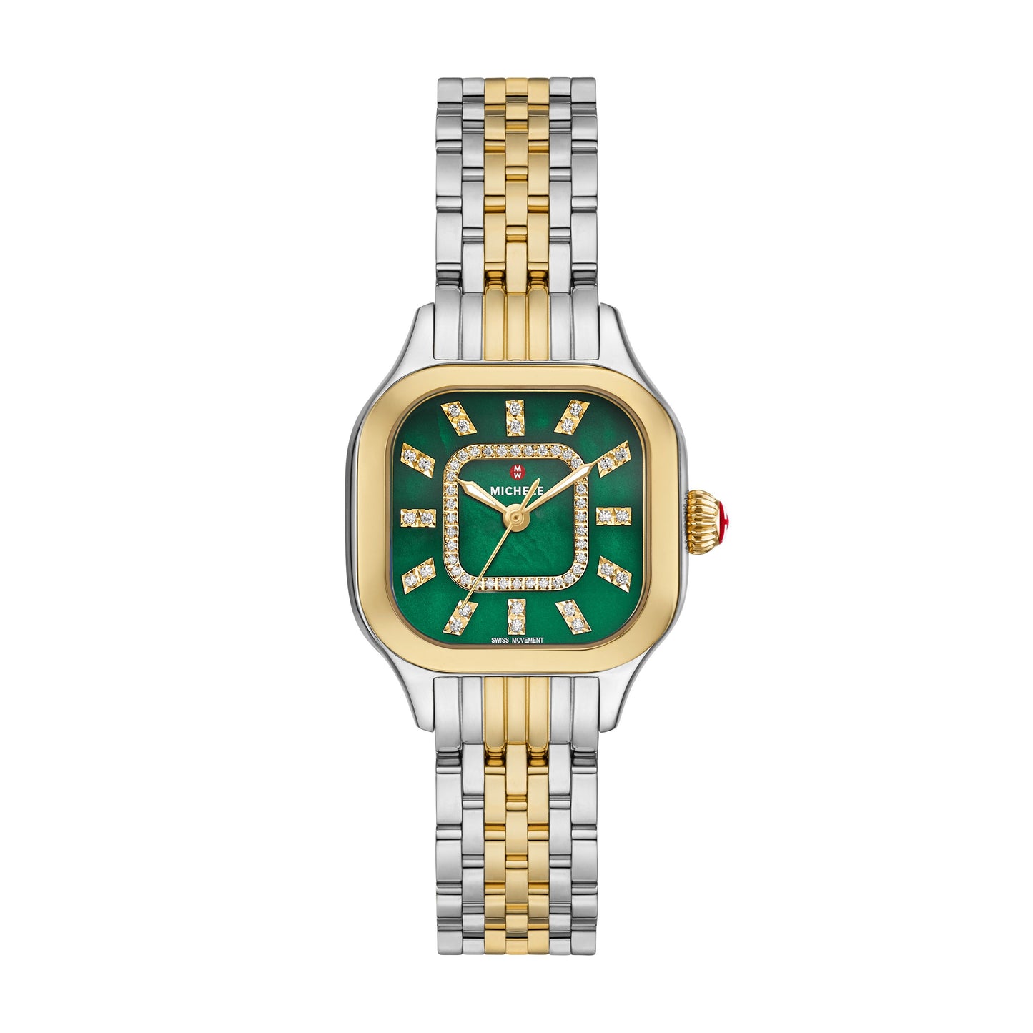 Michele Meggie 18K Two-Tone Gold-Plated Diamond Dial Watch